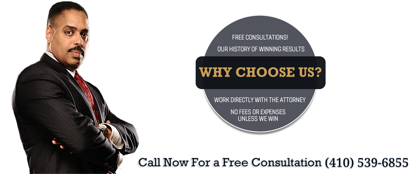 Advertisement promoting free consultations for legal services.